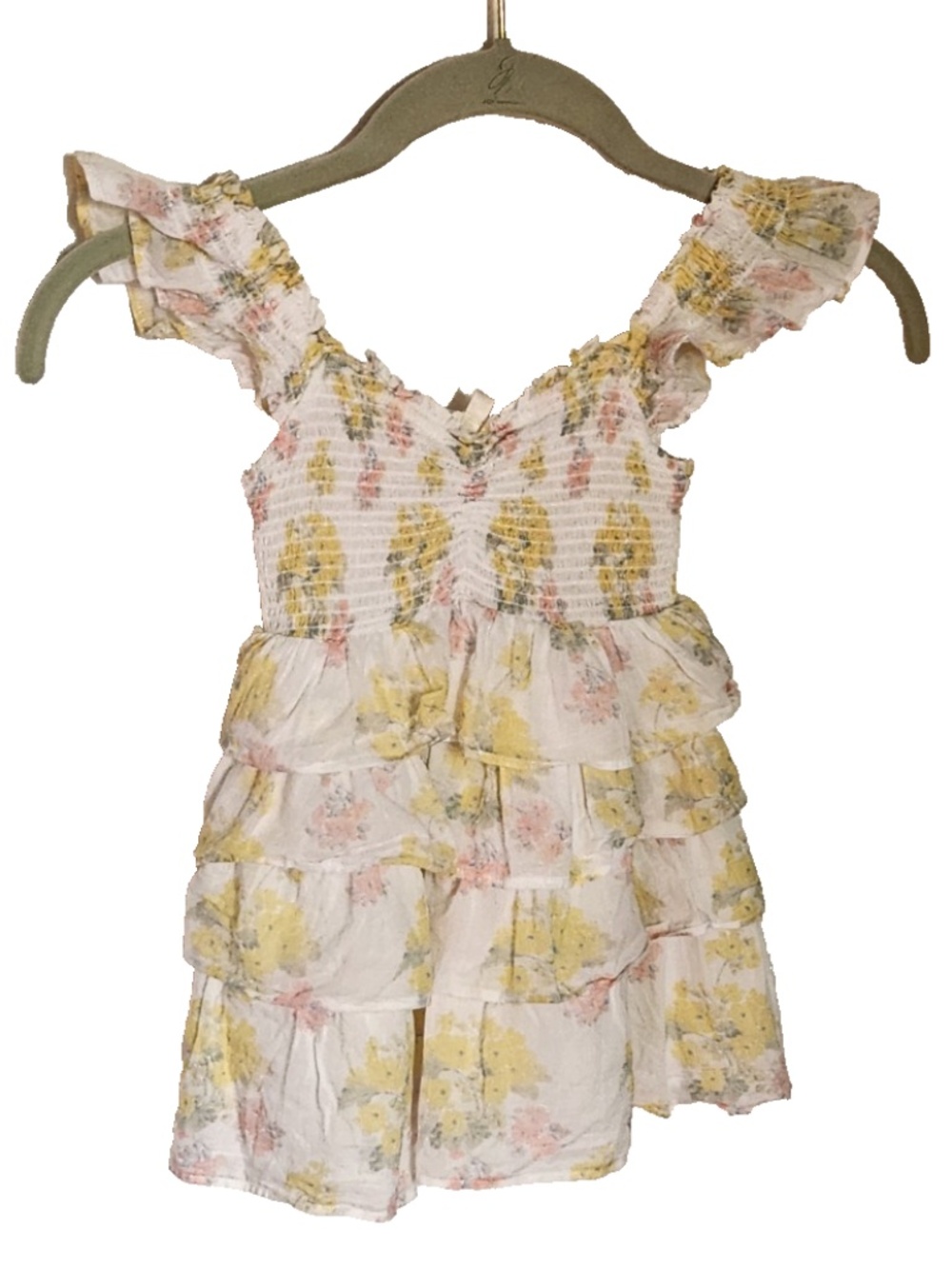 Love Shack Fancy Girls Floral Dress Pastel Colors Spring Summer 2-3 Years Old